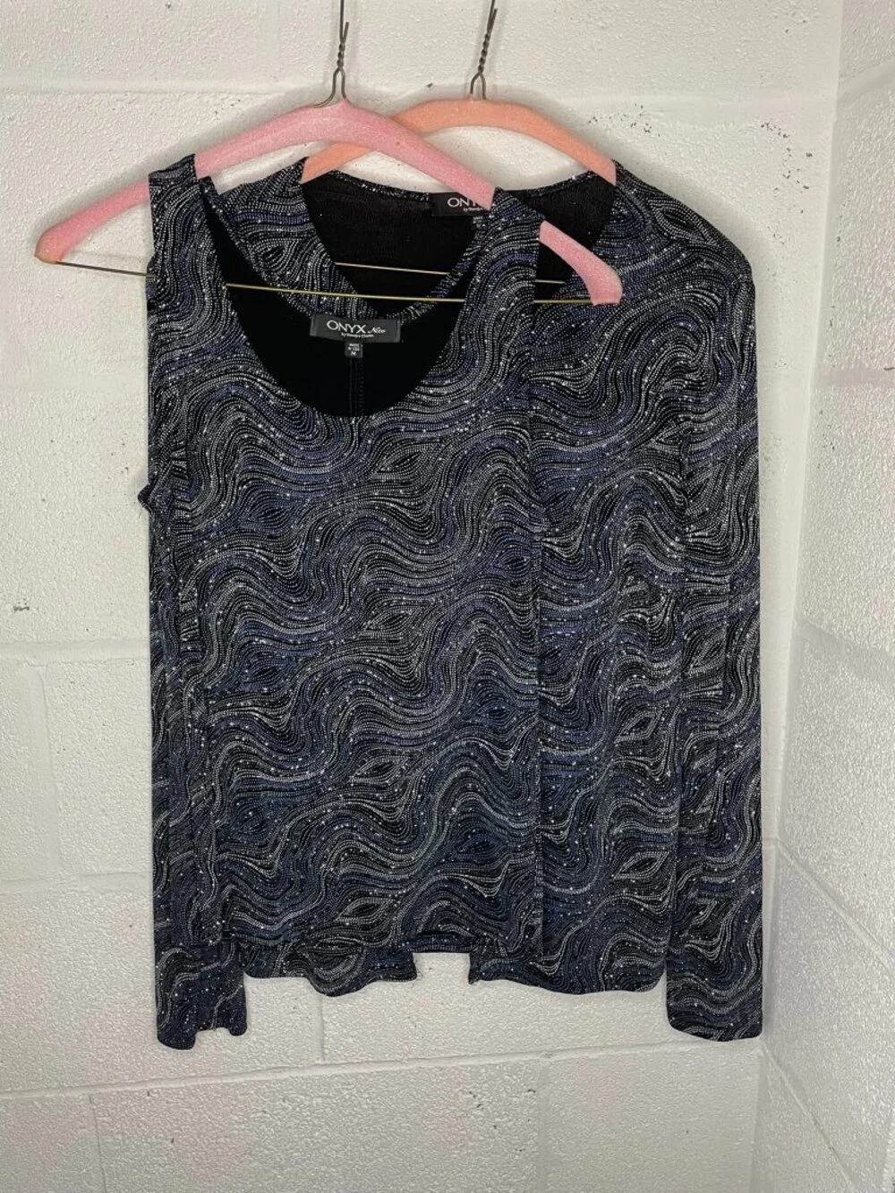 Onyx Nite Matching Set (Tank Top and Cardigan)